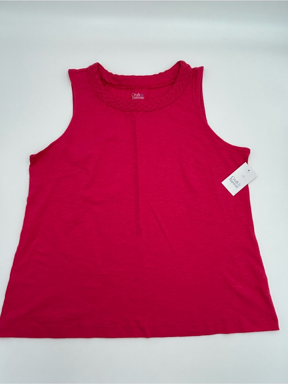 croft & barrow Coral Kiss  Sleeveless Knit Tank XL NWT